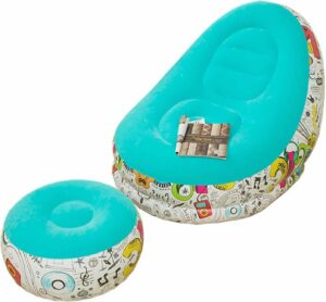 Sillón inflable con reposa pies